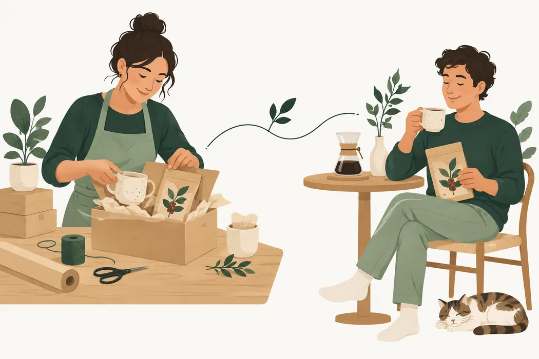 Thoughtfully made coffee goods becoming part of someone’s daily ritual